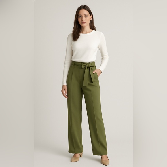 RW&CO. Pants - RW&CO. Sage Green Wide Leg Tie Pants/ woman’s size 6/ brand new⭐️ Host Pick